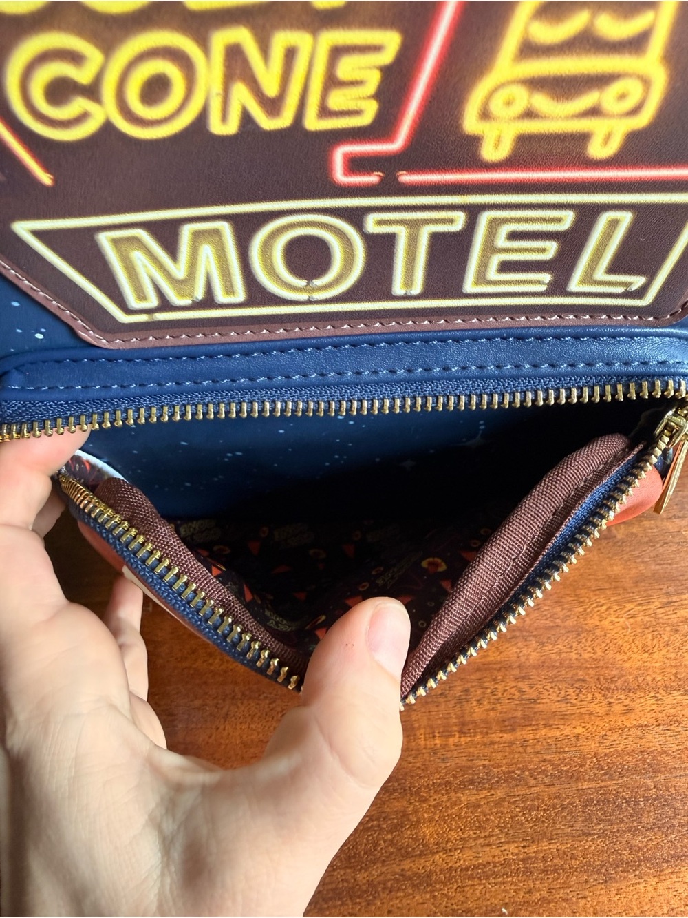 Disney Lightning McQueen Cozy Cone Motel Mini Backpack - Navy & Orange & Red - Picture 5 of 8